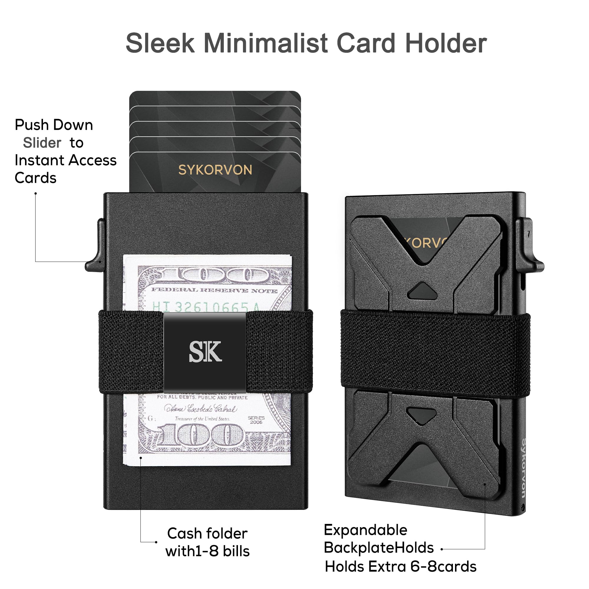 Minimales Kartenhalter Wallet mit RFID-Schutz