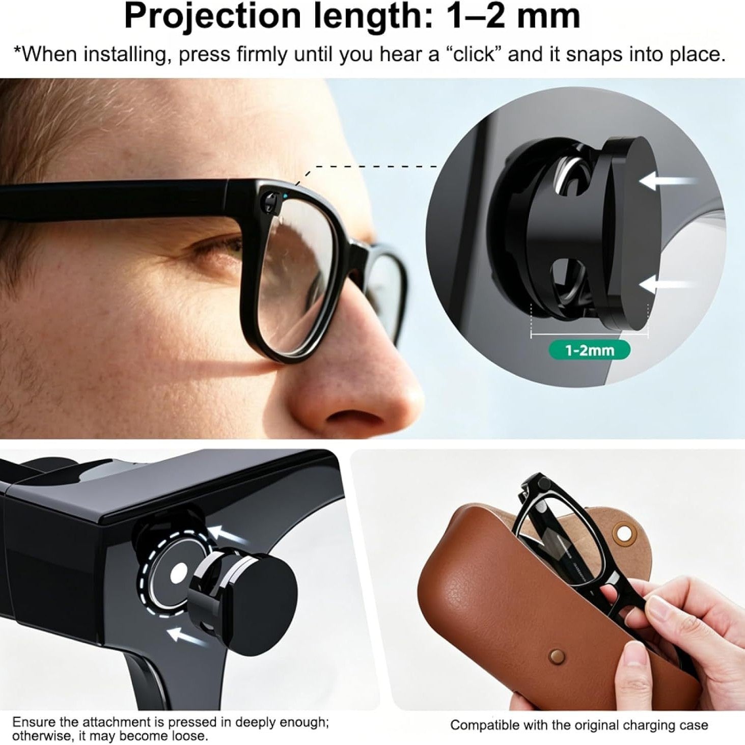 LED-Abdeckung für Brille mit Sichtschutz