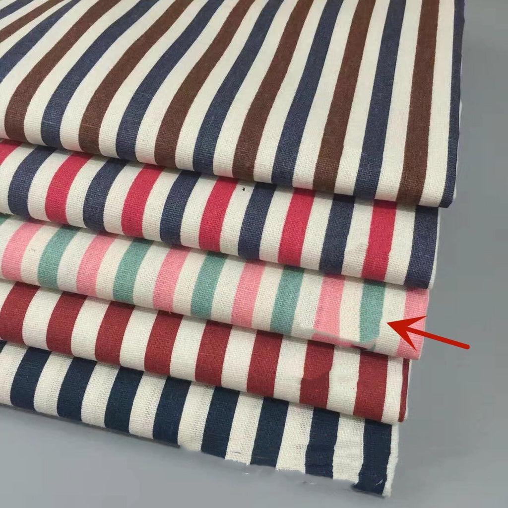 Leinen-Baumwollstoff mit Farbstreifen – Bild 11 | LuxeStyle