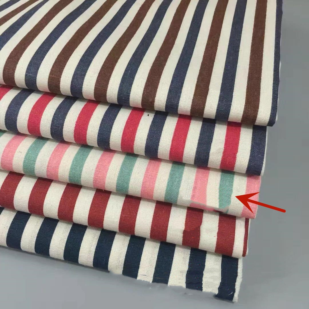 Leinen-Baumwollstoff mit Farbstreifen – Bild 11 | LuxeStyle