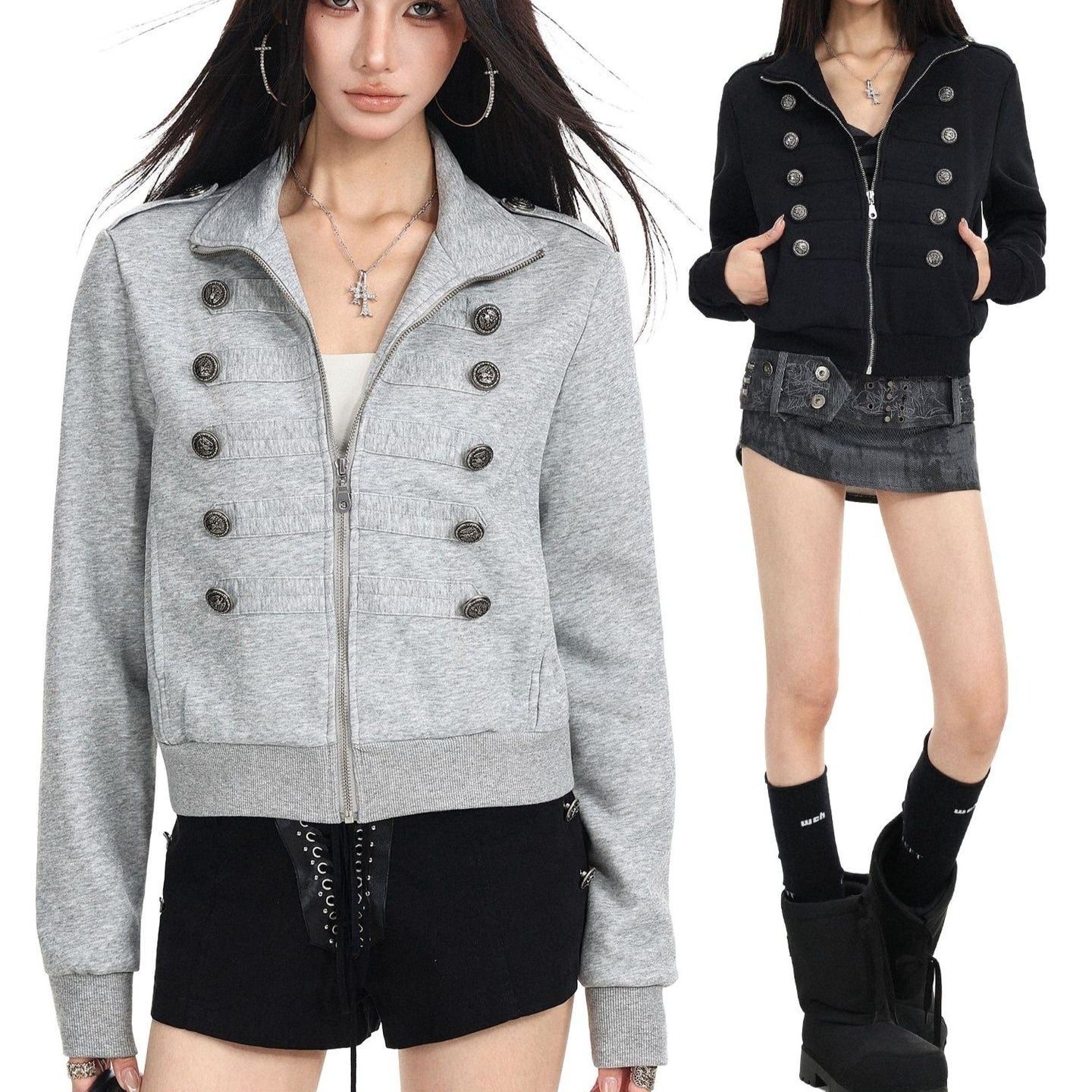 Cardigan Sweatshirt für schmale Figuren