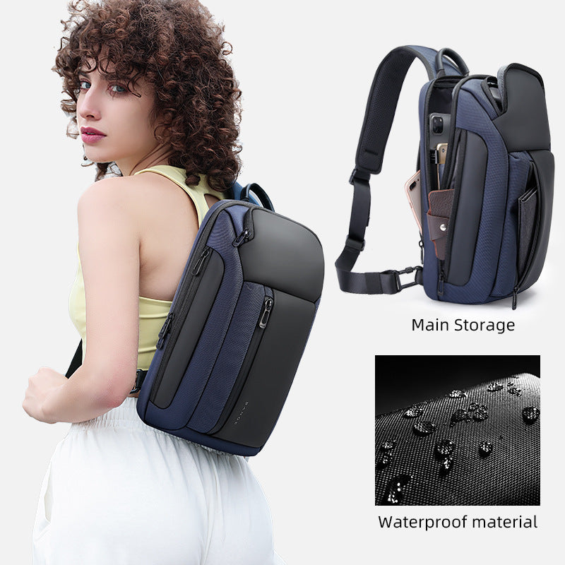 Brusttasche aus Oxford-Stoff – Blau, Schwarz, Rot, Grün, Grau – Bild 6 | LuxeStyle