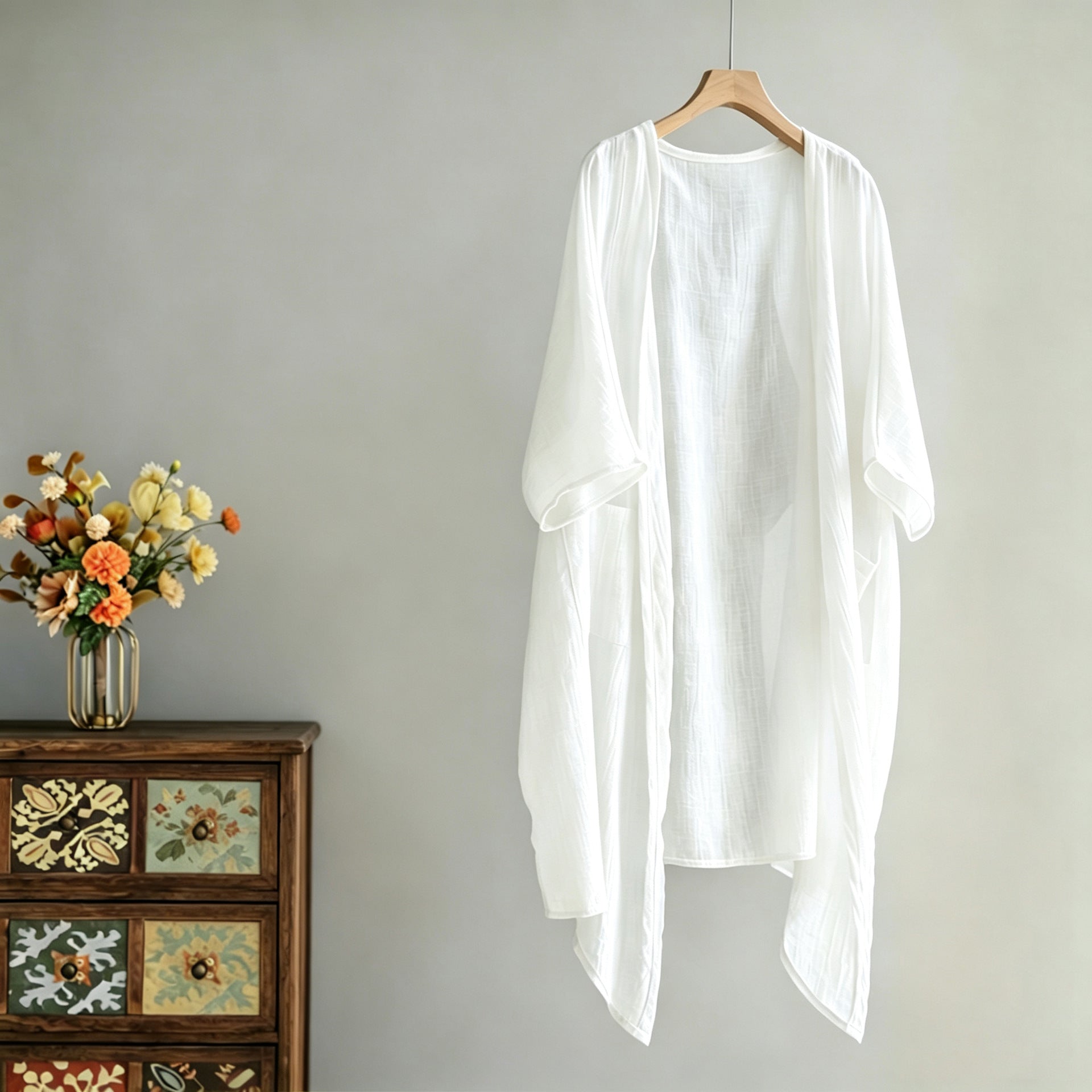 Midi-Shawl-Mantel für Damen