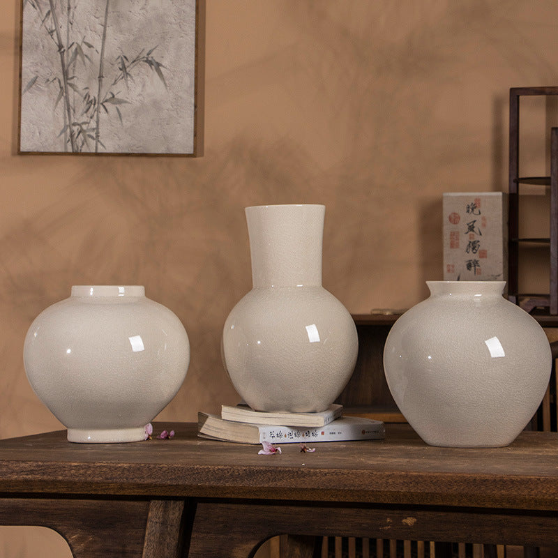 Elegante gelbe Keramikvase