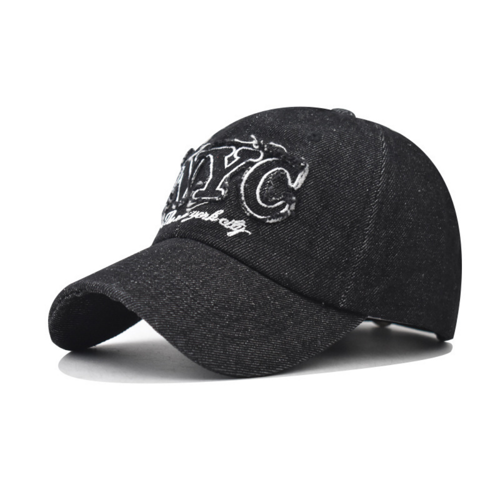 Distressed NYC Patchwork Baseball Cap – Bild 1 | LuxeStyle
