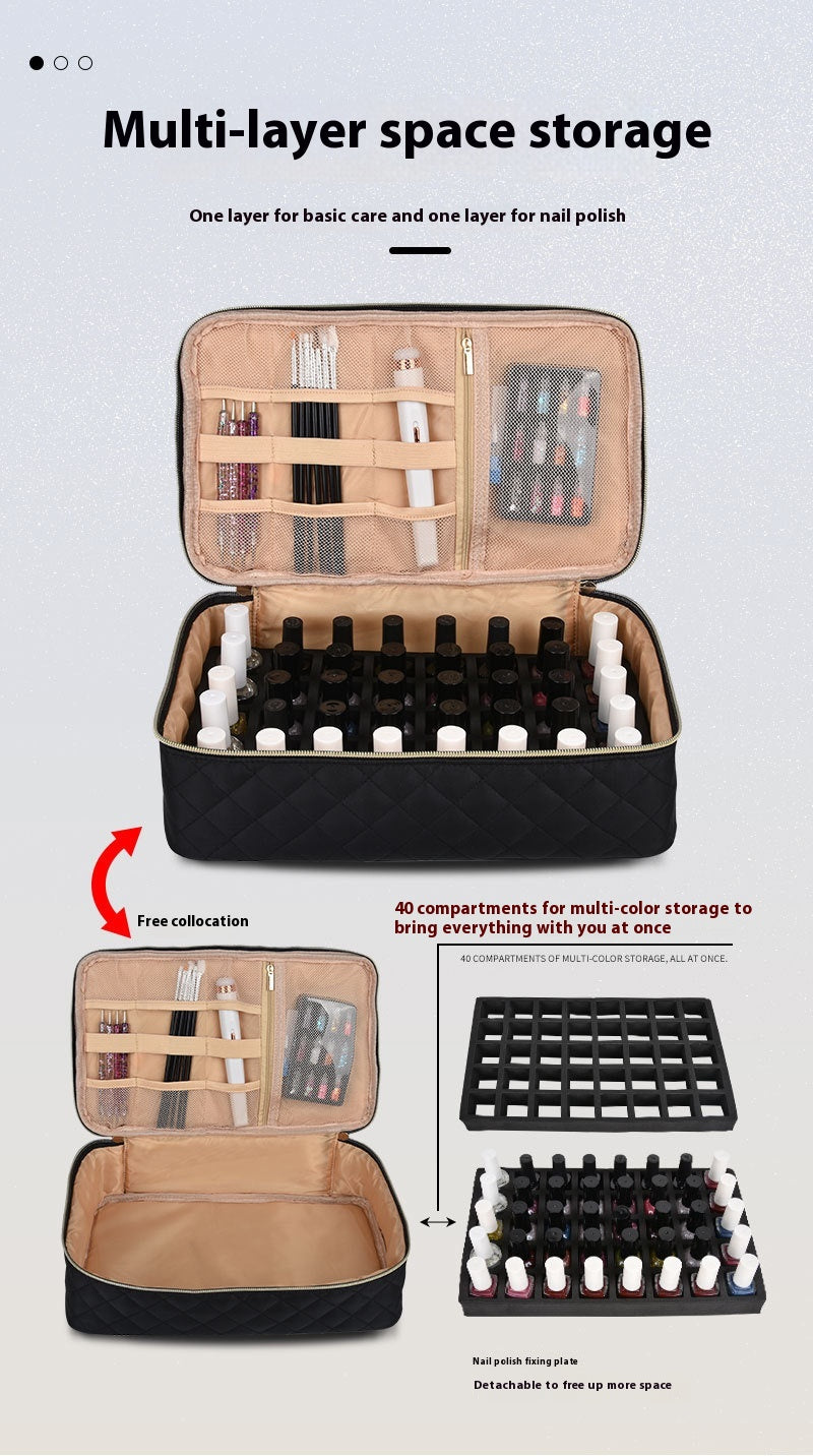 Doppellagige Nagellack-Aufbewahrungstasche – Bild 8 | LuxeStyle