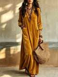 Weisses Velvet-Kleid mit langen Ärmeln – Bild 11 | LuxeStyle