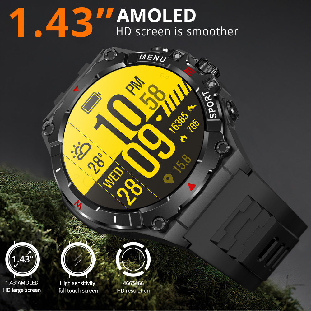 V76 GPS-Uhr mit Kompass und Höhenmesser