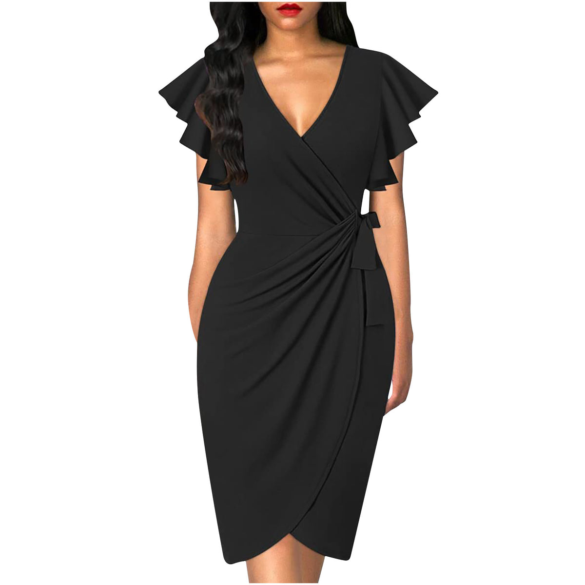 Wickelkleid mit Taillenschnürung | LuxeStyle