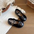 Schwarze Mädchen-Schuhe, koreanischer Stil, weiche Sohle, Retro-Prinzessin-Look