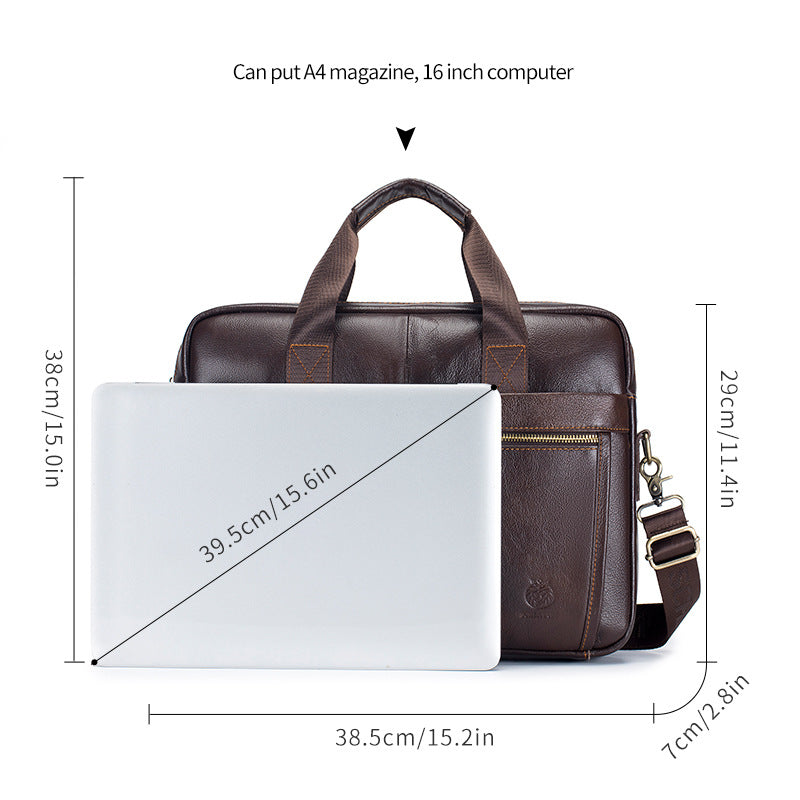 Herren-Leder-Transporttasche, wasserabweisend – Bild 6 | LuxeStyle