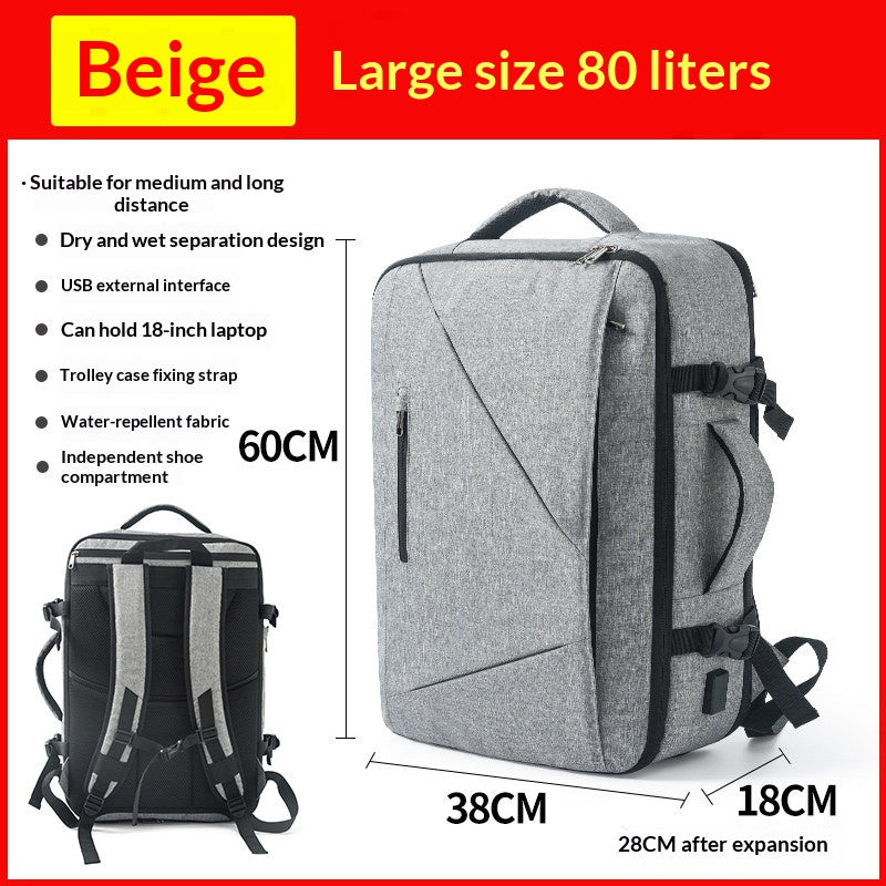 Reise-Rucksack mit extra grossem Volumen – Bild 4 | LuxeStyle