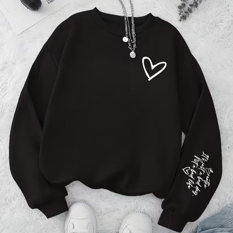 Trendiges Rundhals-Sweatshirt für Damen