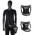Schwarze Steampunk-Schädelkette Rucksack | LuxeStyle