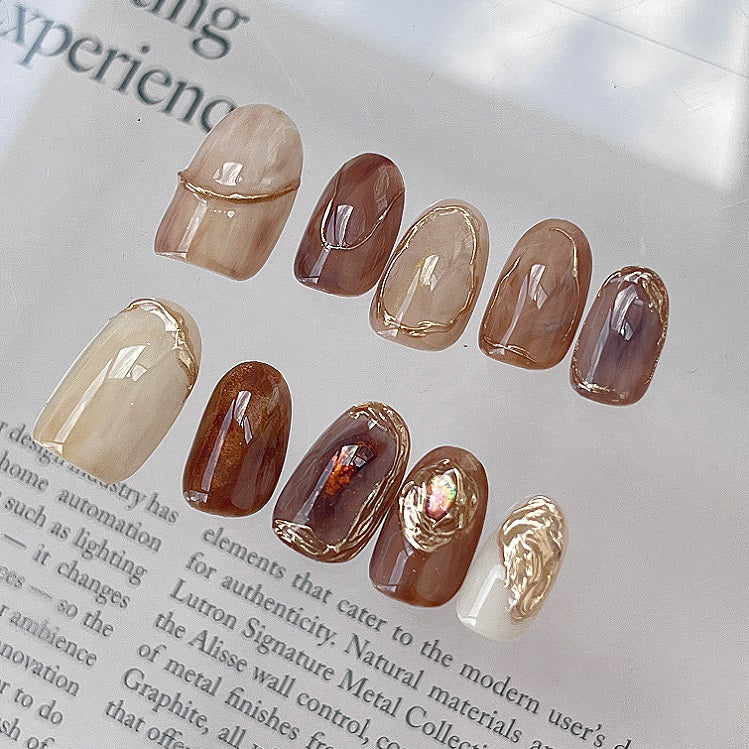Caramel Halo Dye Press-on Nägel – Bild 3 | LuxeStyle