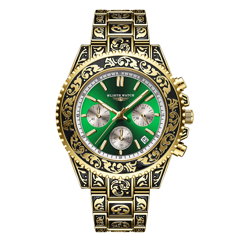 Vintage Quarz-Herrenuhr mit Gravur