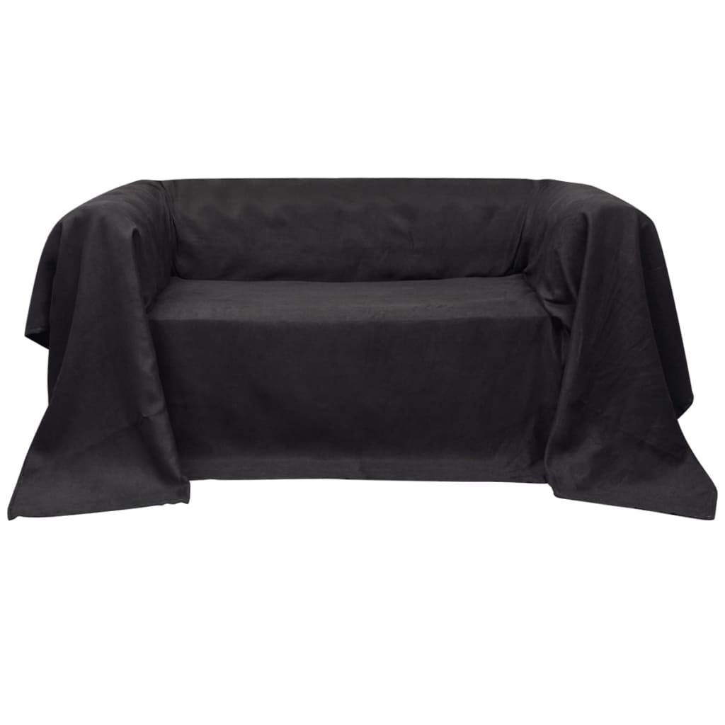 Micro-Suede Sofaüberwurf, Anthrazit