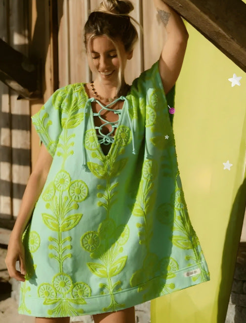 Floral Strandkleid