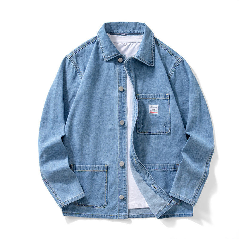 Herren Jeanshemd Langarm für Frühling und Herbst