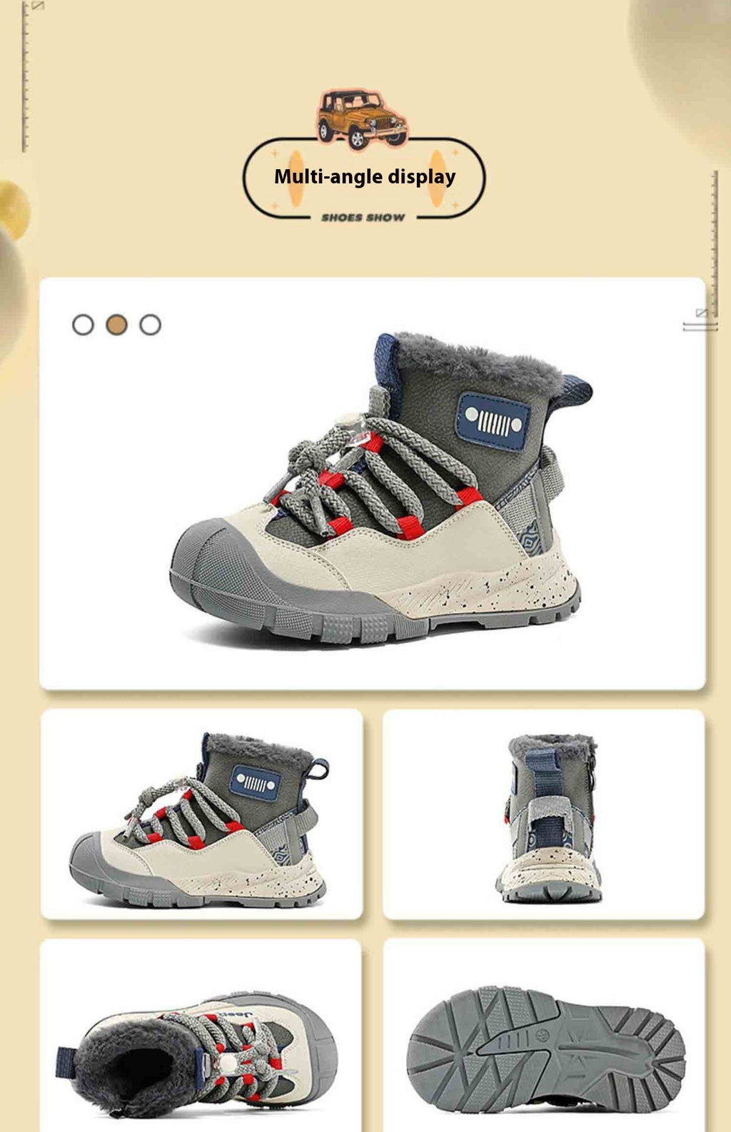 Wasserdichte Kinder-Sneaker mit Fleecefutter