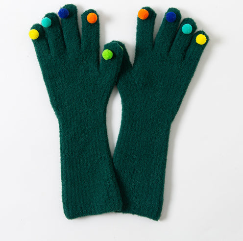Warme Plüsch-Handschuhe für Damen