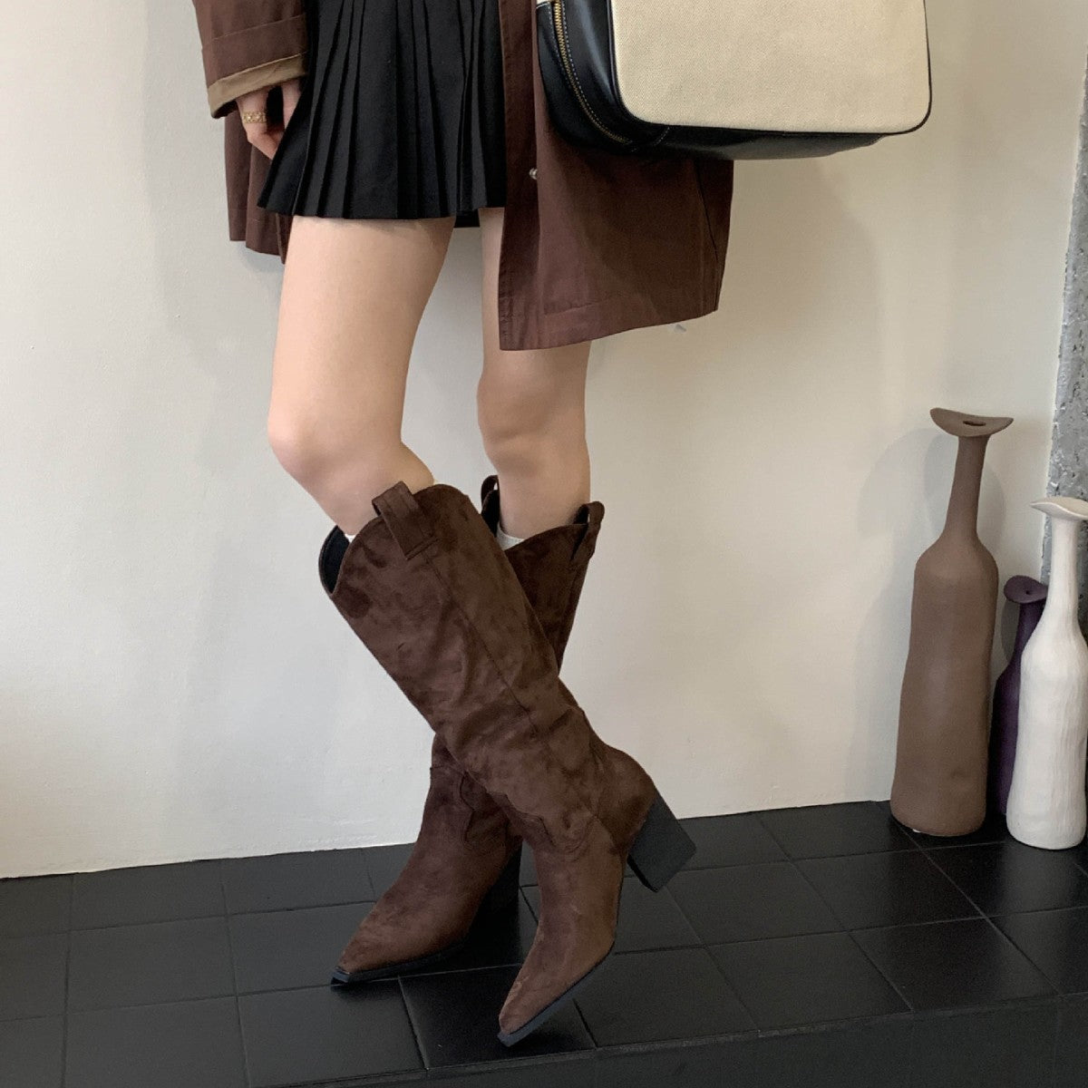 Vintage Western Cowboystiefel in Kaffee – Bild 3 | LuxeStyle
