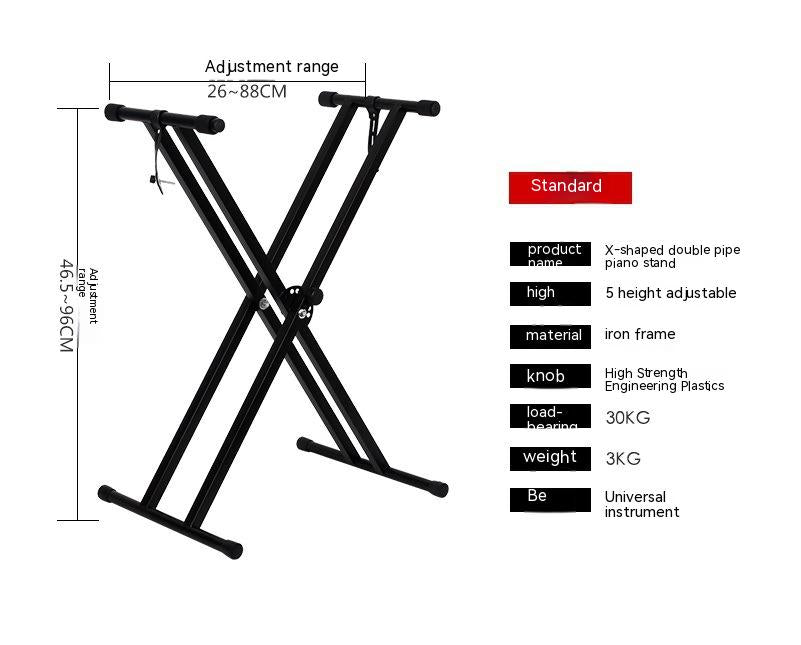 Verstellbarer X-Keyboardständer für E-Orgel