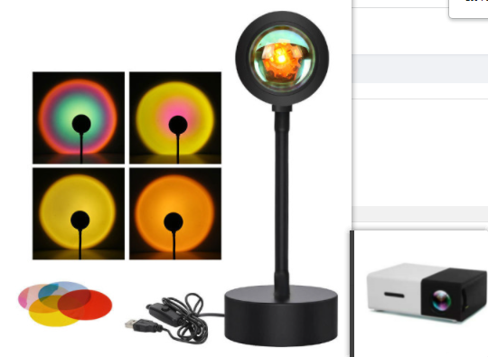 Sonnenuntergang-Projektionslampe mit 4 Lichtmodi und verstellbarem Win