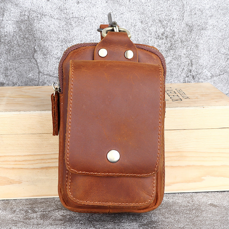 Crazy Horse Leder Herren Gürteltasche mit Handyfach – Bild 2 | LuxeStyle
