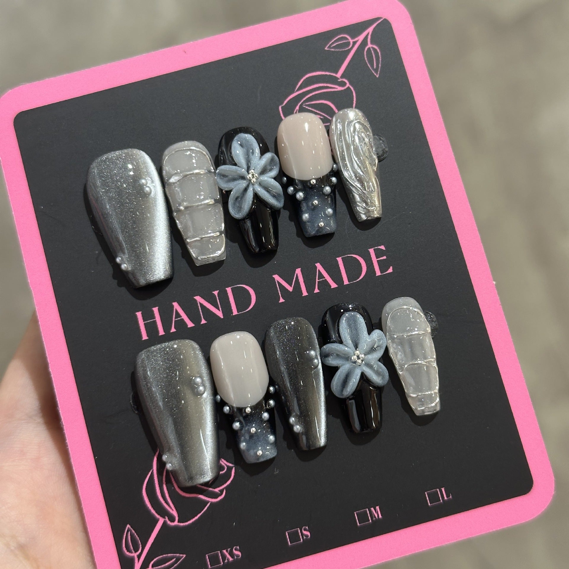 3D Cat Eye Press-on Nägel