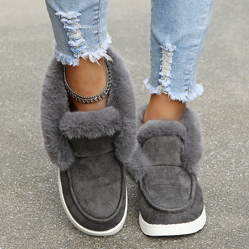 Warme Winter Ankle Boots mit Plüschfutter