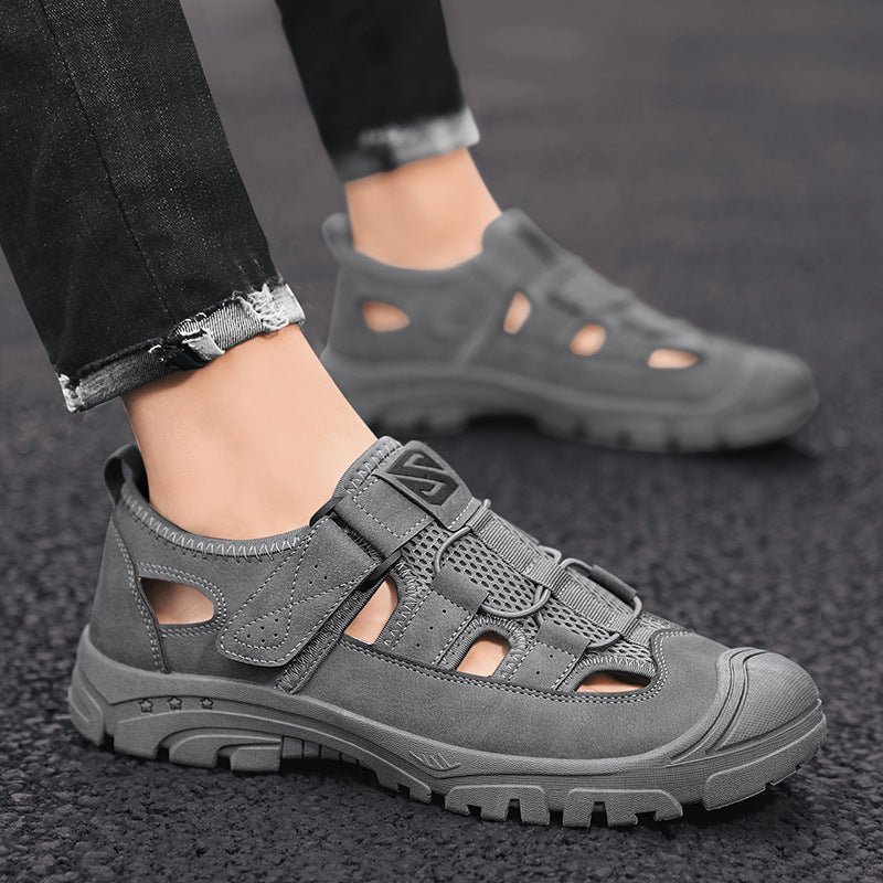 Atmungsaktive Casual-Sandalen mit Klettverschluss