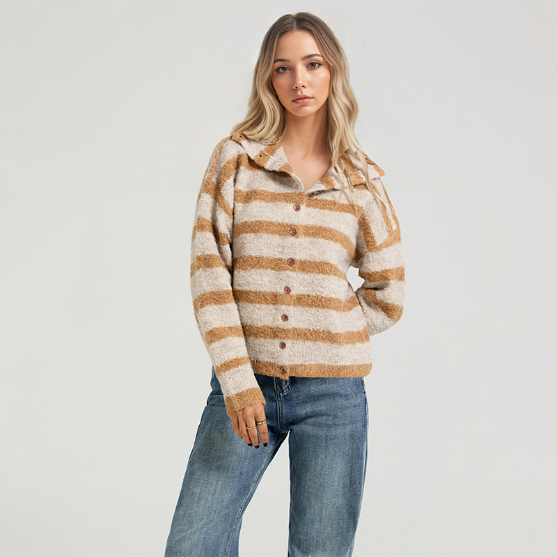 Strick-Cardigan im Color-Blocking-Design