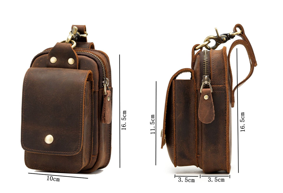 Leder-Gürteltasche mit Haken – Bild 3 | LuxeStyle