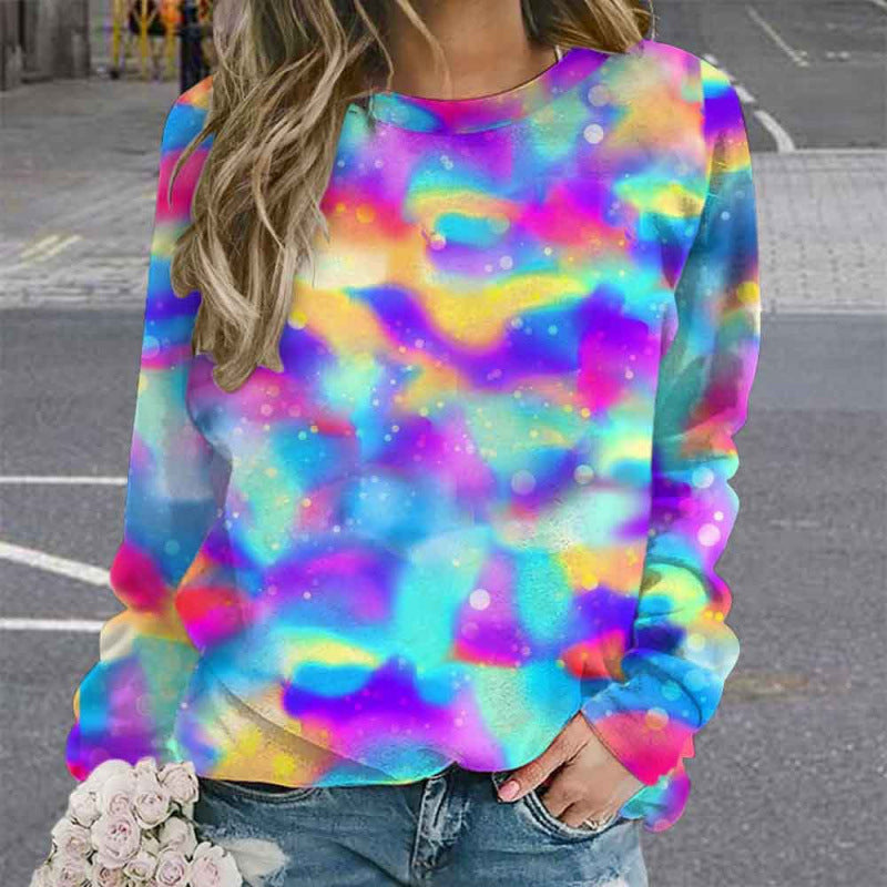 Lässiges Langarmshirt mit Print für Damen