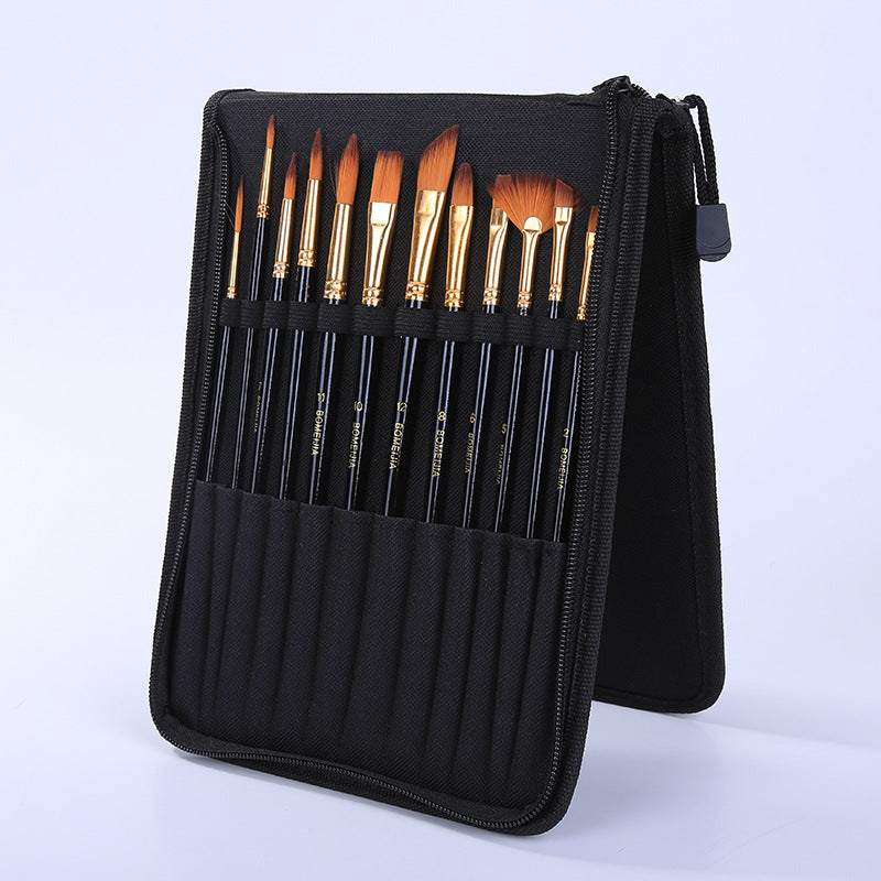 Pinsel-Set mit Leinwandtasche und Zubehör – Bild 3 | LuxeStyle
