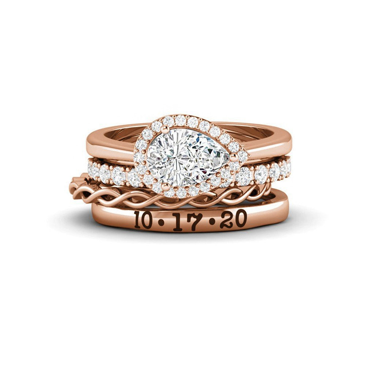 Faltbarer Diamant-Kombinationsring – Bild 4 | LuxeStyle