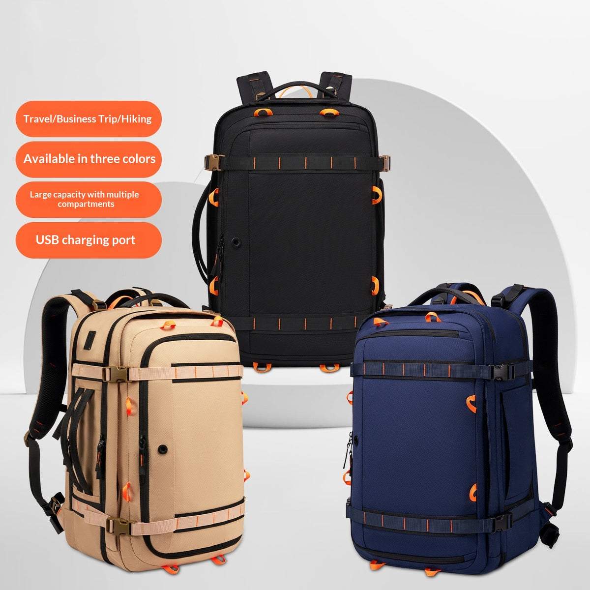 Grosses Business-Reiserucksack 56-75 l – Bild 3 | LuxeStyle