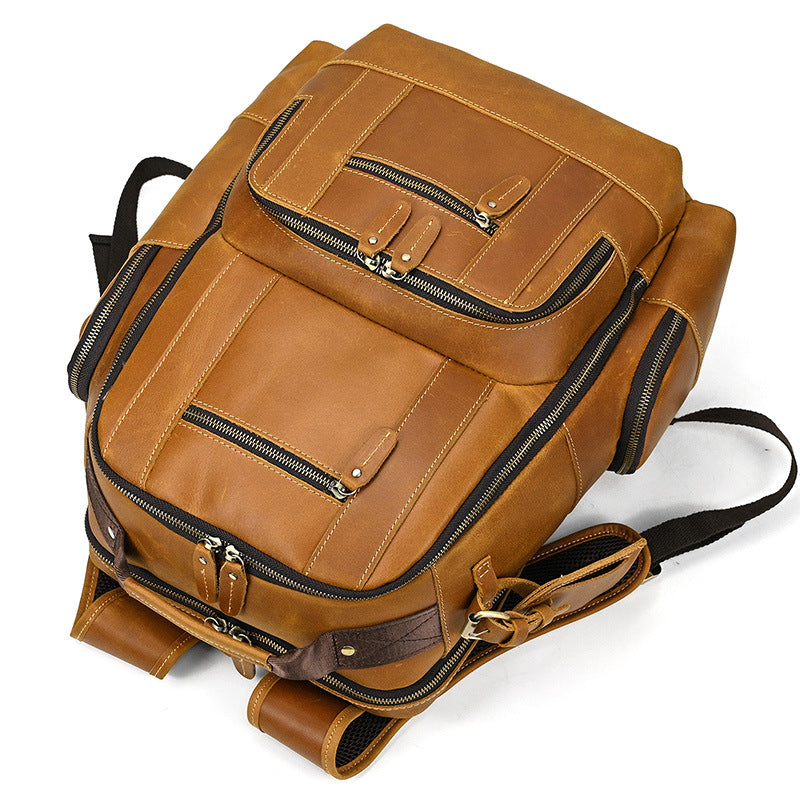 Lederrucksack Retro – Grosses Fassungsvermögen