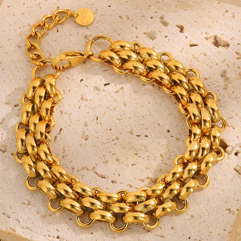 Edelstahl Armband mit Kreisen – Bild 4 | LuxeStyle