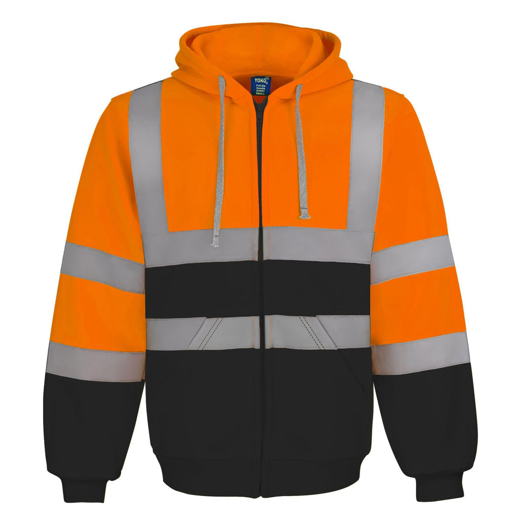 Reflektierendes Kapuzen-Sweatshirt mit Reissverschluss
