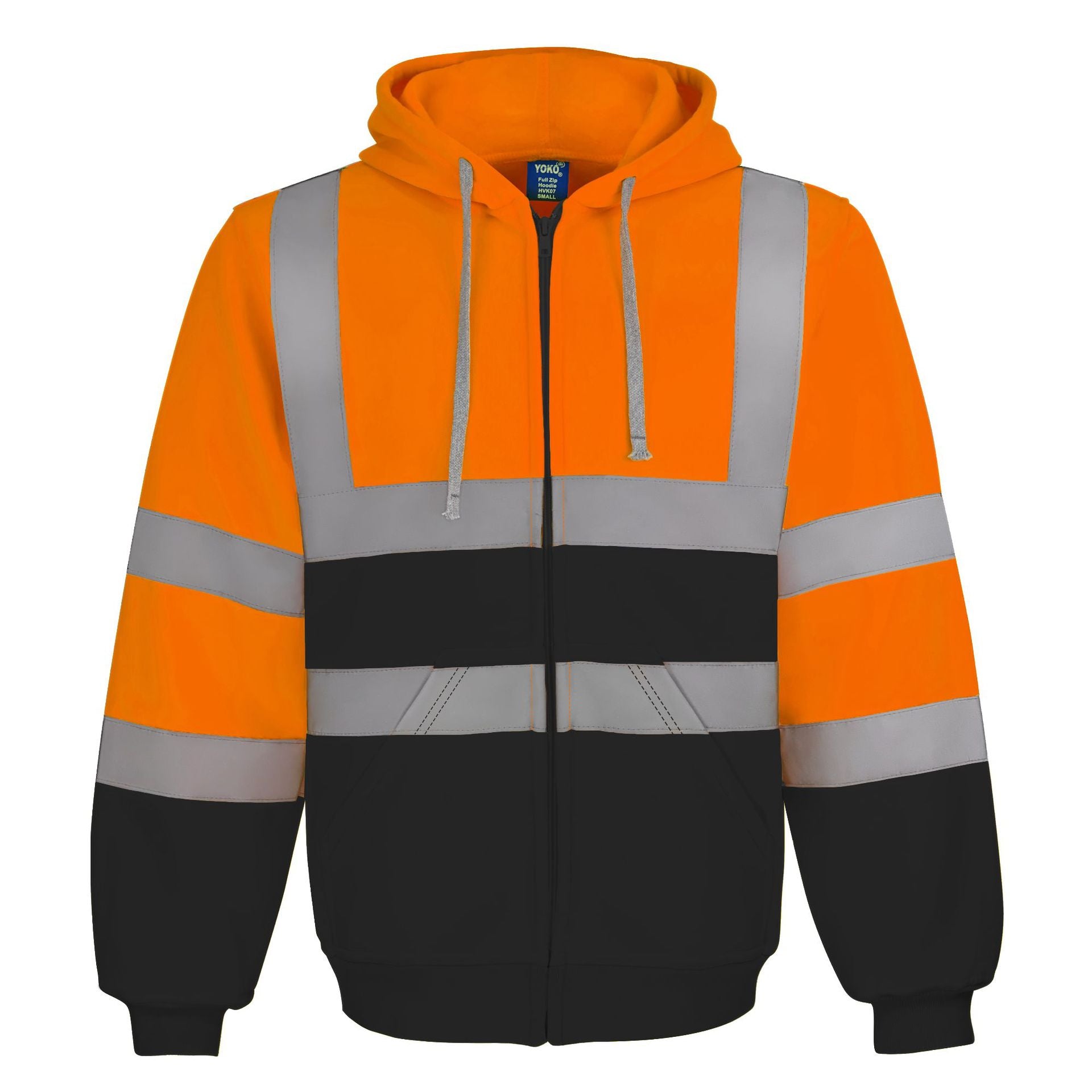 Reflektierendes Kapuzen-Sweatshirt mit Reissverschluss