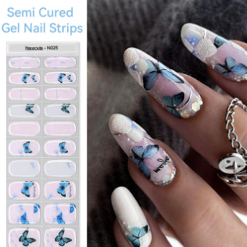 Semi-cured Gel-Nagelsticker «Ice Transparent Nude»