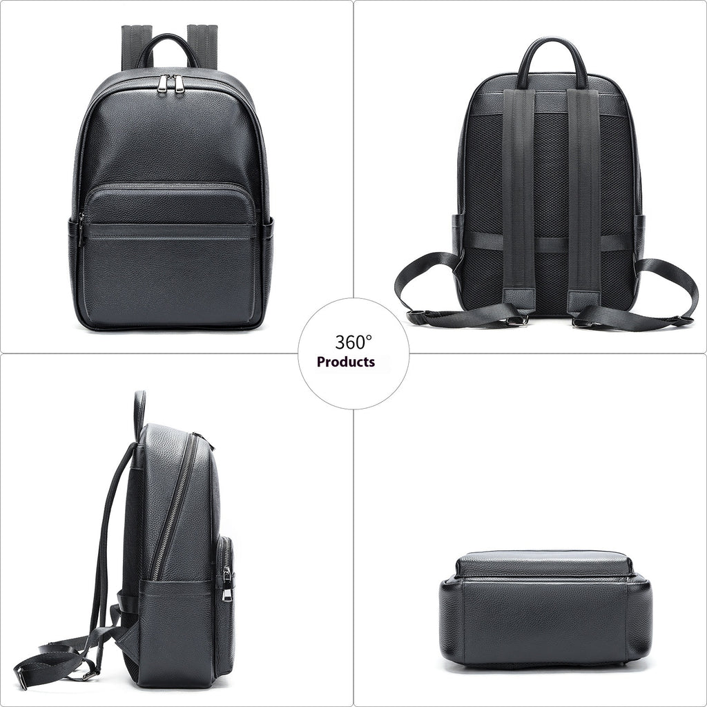 Leder Business Rucksack mit Laptopfach