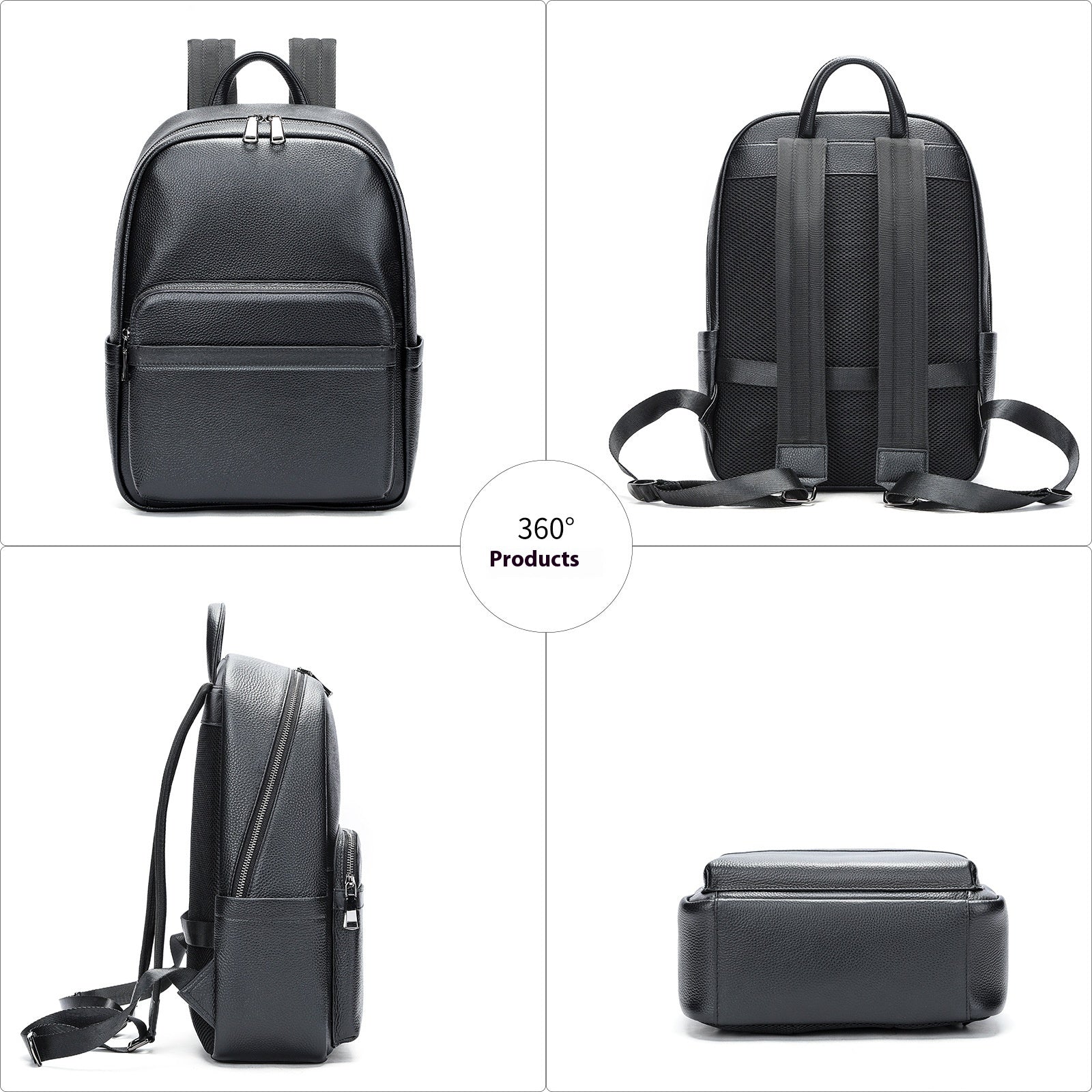 Leder Business Rucksack mit Laptopfach