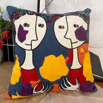 Besticktes Kissen Picasso Abstrakt