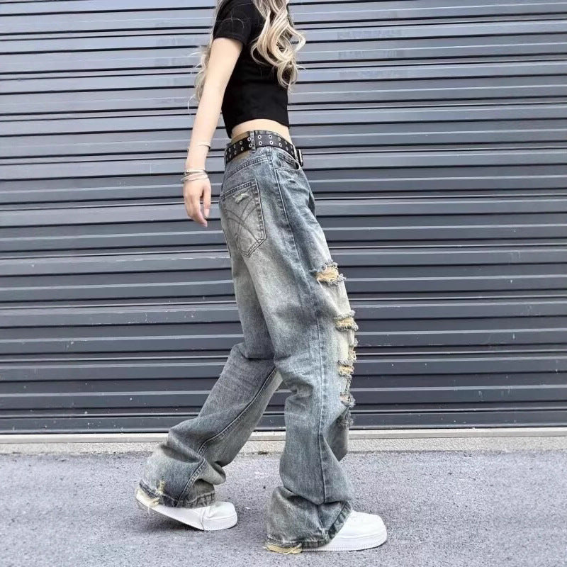 Blauer Stretch-Hosen