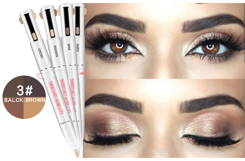 4-in-1 Augenbrauenstift mit drehbarer Perle