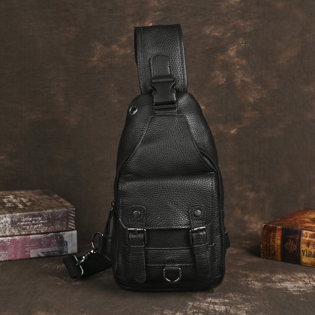 Vintage Leder Crossbody Bag für Herren – Ansicht 7