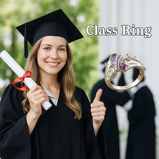 Geburtsstein-Ring für den Studienabschluss